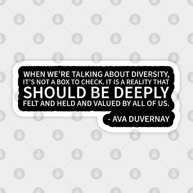 Diversity should be valued Sticker by UrbanLifeApparel